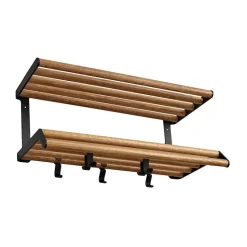 Estante perchero Tamburin 60 cm, roble-negro