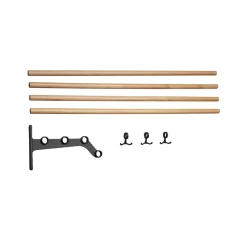 Estante sombrerero adicional Nostalgi 291, Roble, estructura lacada en negro