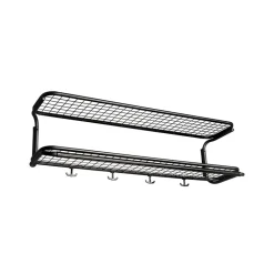 Estante sombrerero Classic 650, Negro/negro, 2 niveles, 40 cm