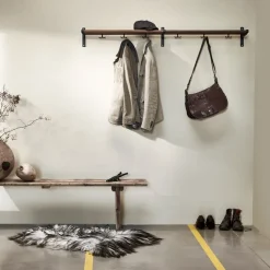 Estante sombrerero o zapatero Nostalgi, Abedul, base blanca