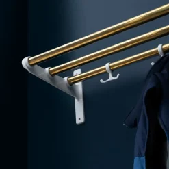 Estante sombrerero o zapatero Nostalgi, Blanco, base negra