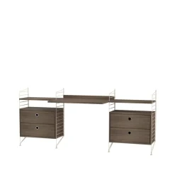 Estante String, Nogal, 58x30 cm, paquete de 3