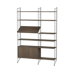 Estante String, Nogal, 78x30 cm, paquete de 3