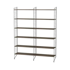 Estante String, Nogal, 58x30 cm, paquete de 3