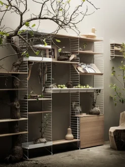 Estante String, Roble, 78x30 cm, paquete de 3