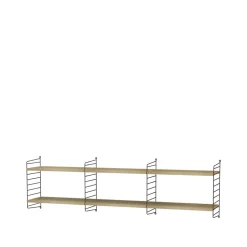 Estante String, Roble, 58x30 cm, paquete de 3