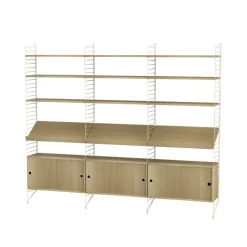 Estante String, Roble, 78x30 cm, paquete de 3