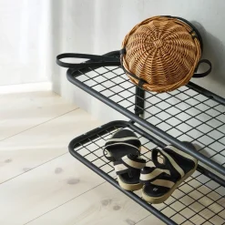 Estante zapatero Classic 650, Negro/negro, 2 niveles, 100 cm