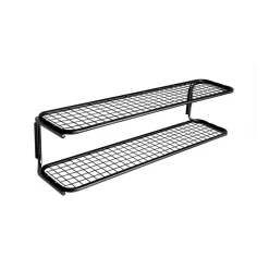 Estante zapatero Classic 650, Negro/cromo, 2 niveles, 80 cm