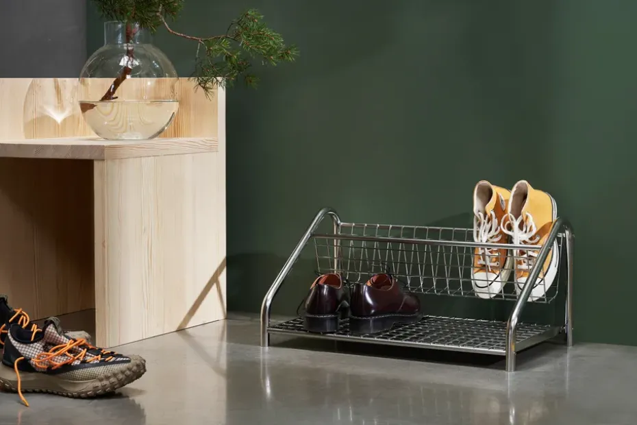 Estante zapatero Funk, Acero inoxidable