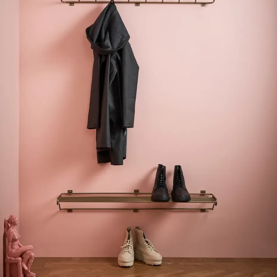 Estante zapatero Maze L, latón