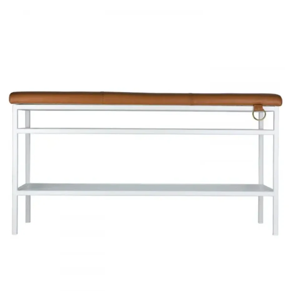 Estante zapatero Nancy, blanco-coñac