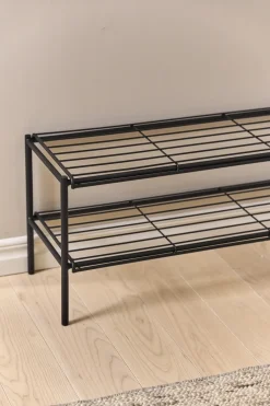 Estante zapatero Nod 80x30x37 cm, Black