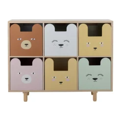 Estantería Calle con 6 cajones 55x88,5 cm, Natur