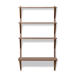 Estantería con escritorio BM29, 78x134 cm, Walnut lacquer