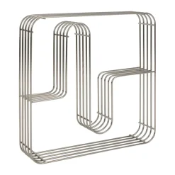 Estantería de pared cuadrado Curva, Plata