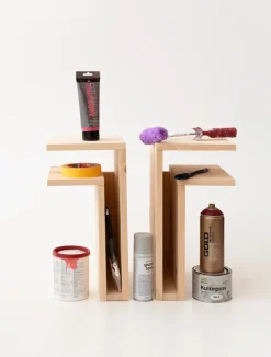 Estantería de pared F-shelf Play DIY, Pino, derecha