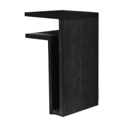 Estantería de pared F-shelf, negro, estante a la izquierda