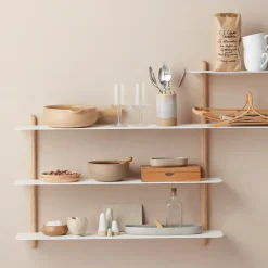 Estantería Nivo B, roble claro-blanco