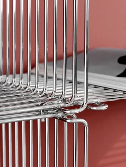 Estantería Panton Wire Single 34,8x34,8x34,8 cm, Chrome