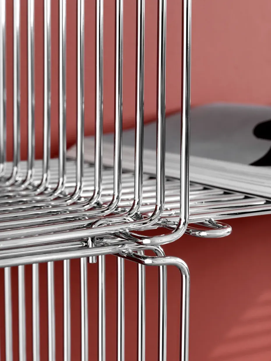 Estantería Panton Wire Single 34,8x34,8x34,8 cm, Chrome