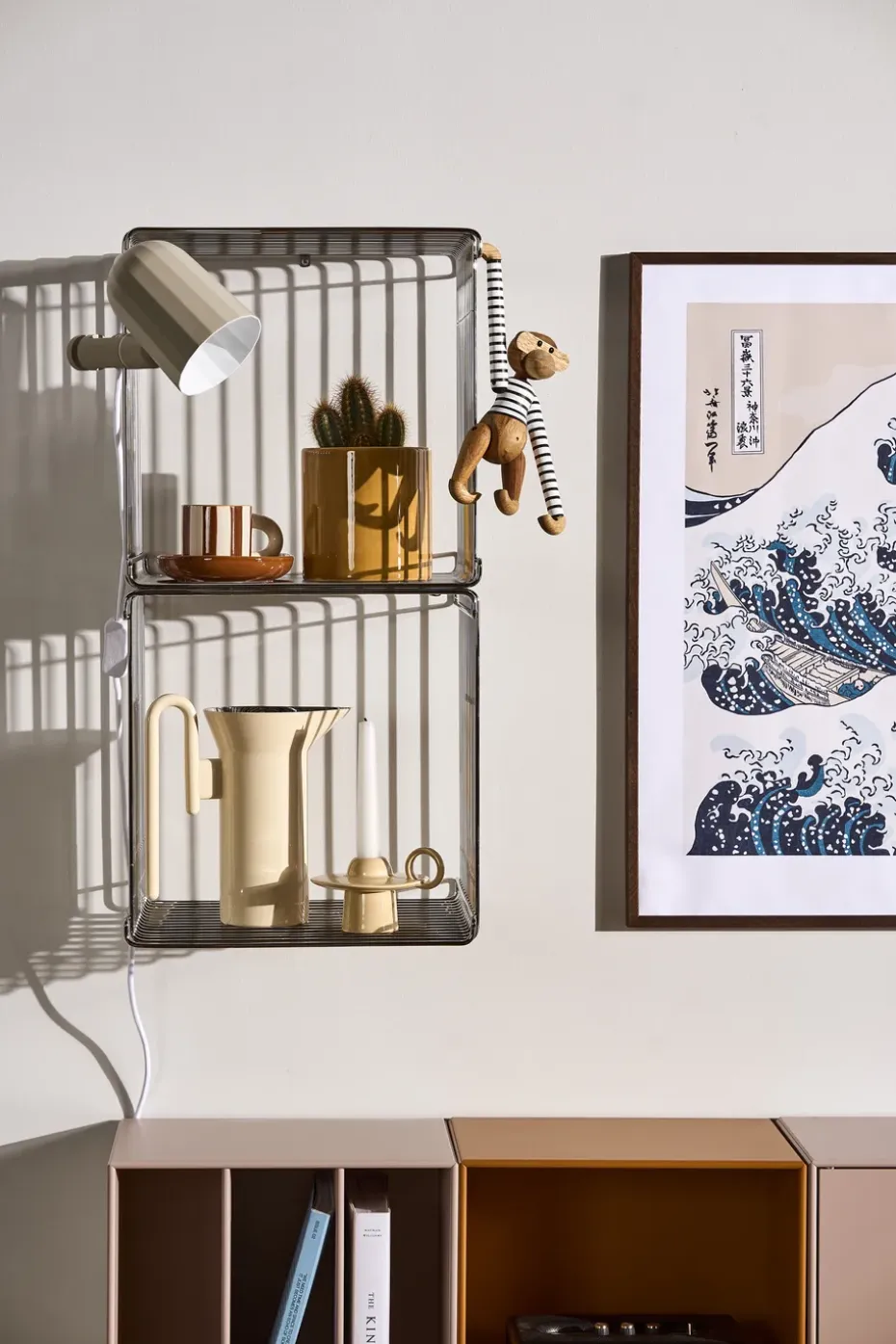 Estantería Panton Wire Single 34,8x34,8x34,8 cm, Chrome