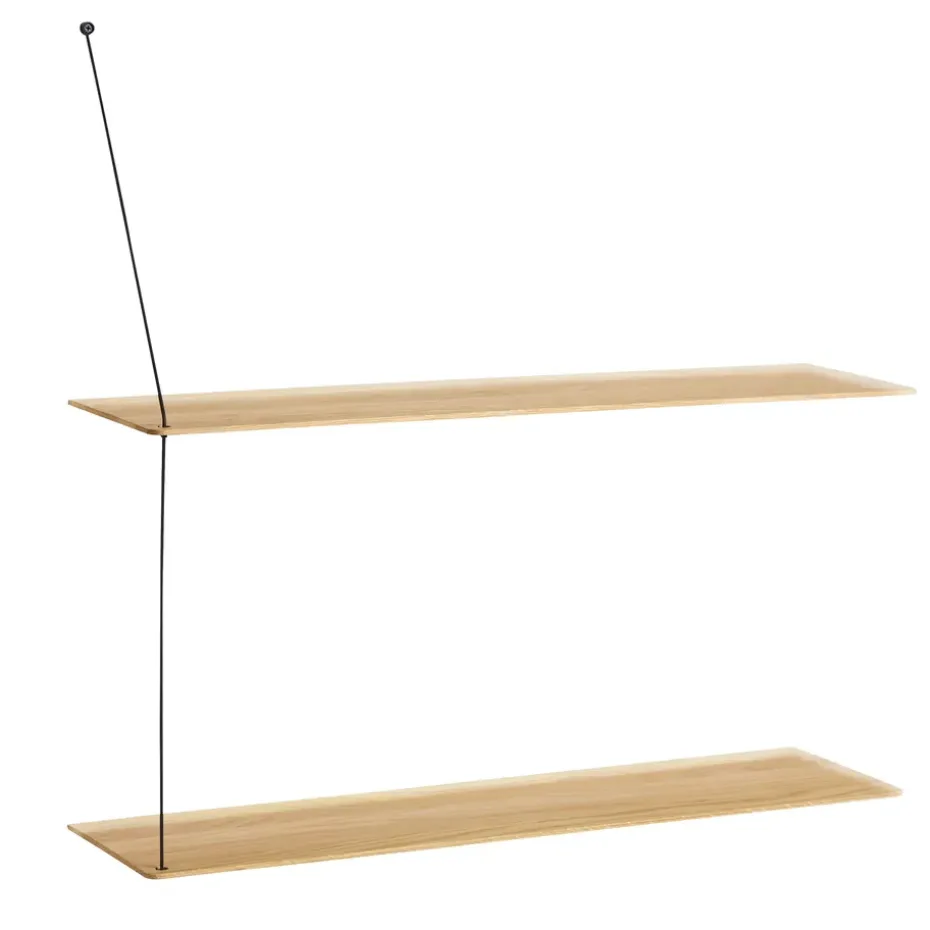 Estantería Stedge 80 cm, roble pigmentado blanco