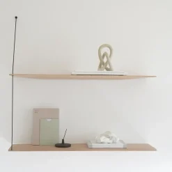 Estantería Stedge 80 cm, roble pigmentado blanco