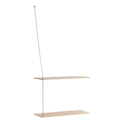 Estantería Stedge 60 cm, Roble pigmentado blanco