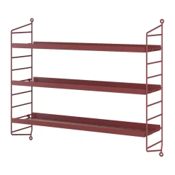 Estantería String Pocket metal, Oxtorg rojo