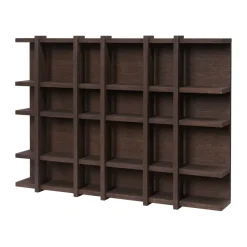 Estantería Tilem, Roble teñido oscuro, 6x4