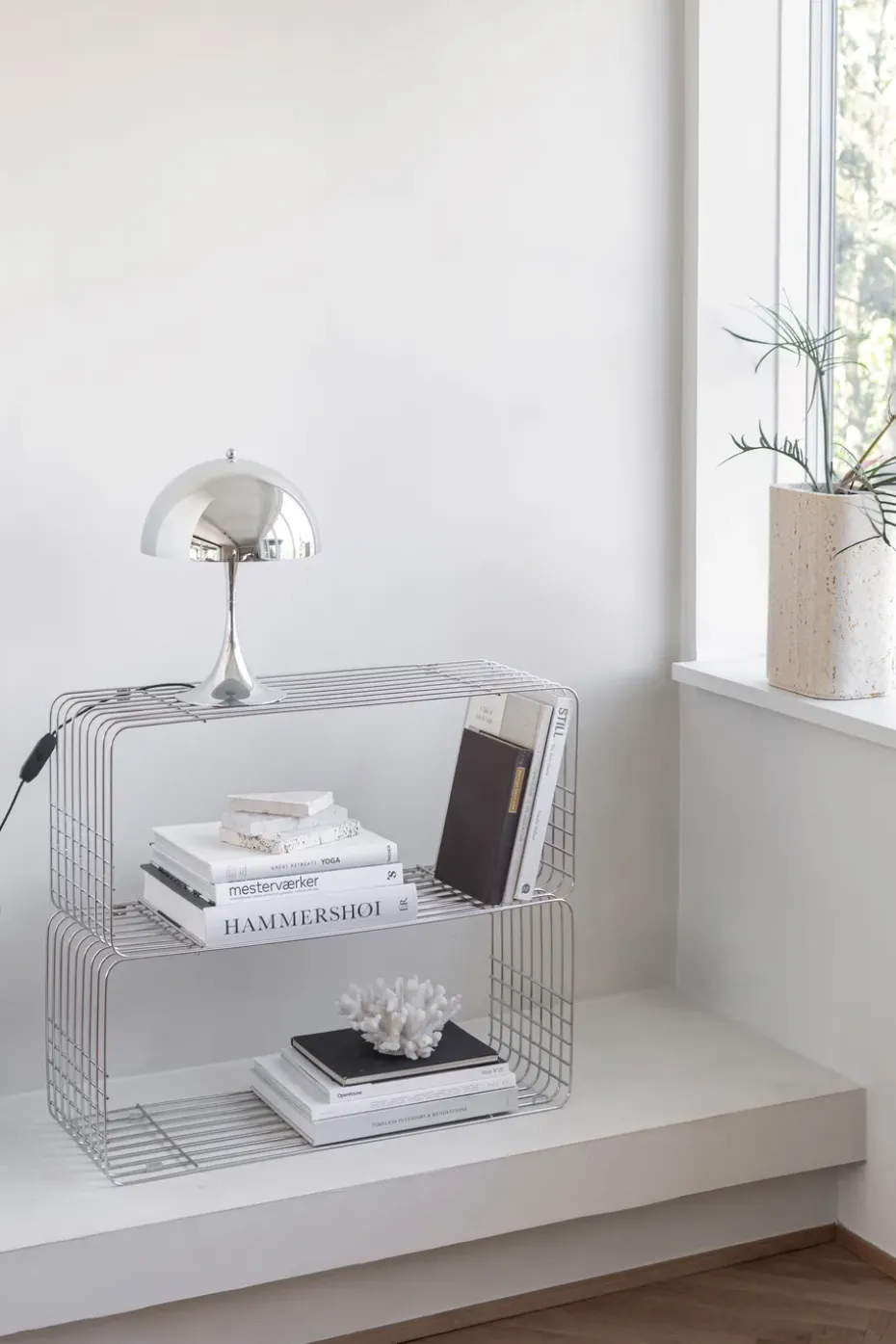 Estantería Wire, Chrome, 31x70x26 cm