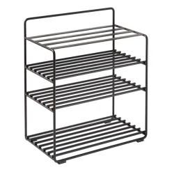 Estantería-Taburete Lower East Seat 50x28x58 cm, Black-black leather