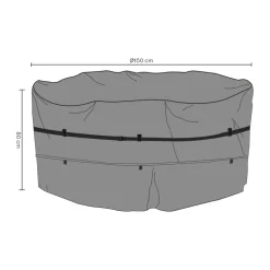 Funda protectora para Brafab conjunto de mesa y sillas, Negro 150x80 cm