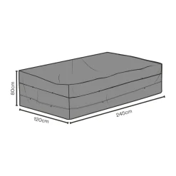 Funda protectora para Brafab conjunto de mesa y sillas, Negro 245x120 cm