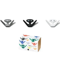 Gancho de pared Mama, negro con estructura