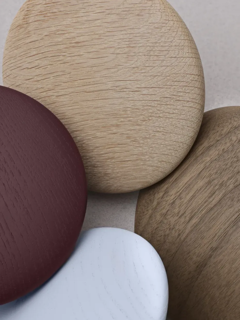 Gancho Dots wood light blue, Ø13 cm