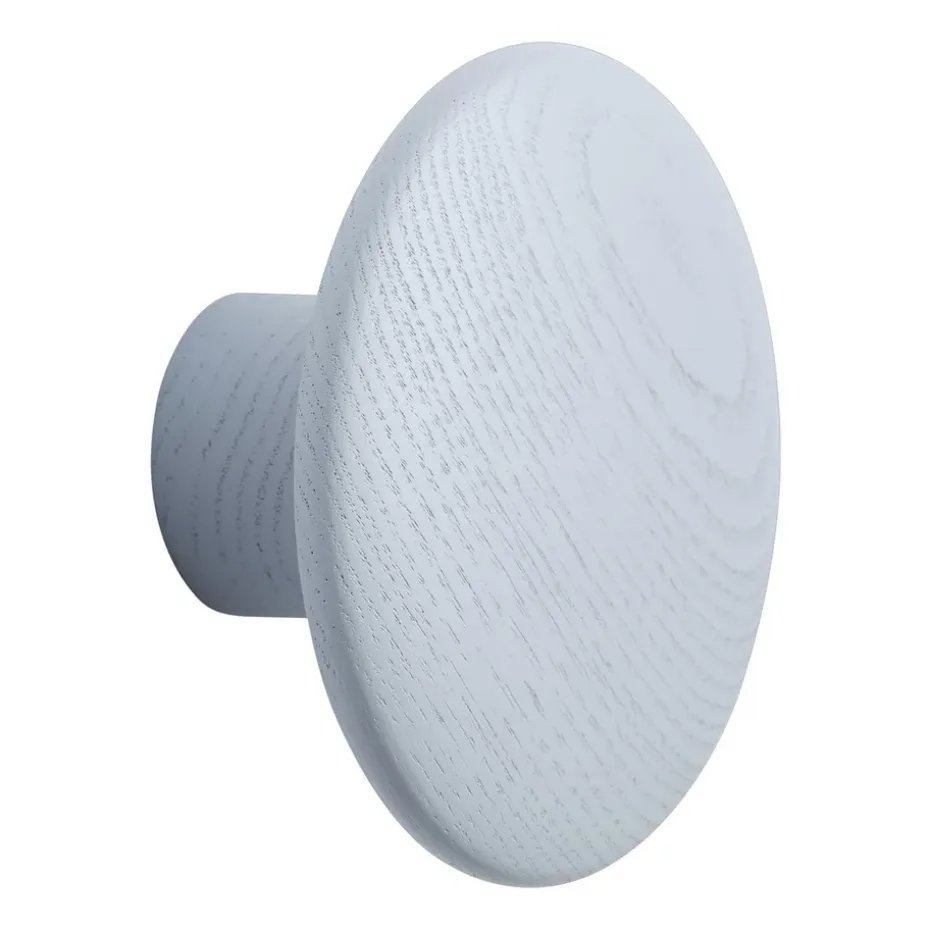 Gancho Dots wood light blue, Ø9 cm