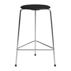 High Dot counter stool 3 patas, Ceniza negra-cromo
