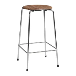 High Dot counter stool 4 patas, Nogal-cromo