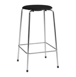 High Dot counter stool 4 patas, Ceniza negra-cromo