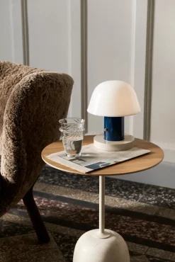 Lato Mesa LN8, Lacquered oak-Crema diva marble