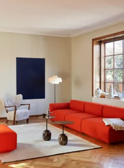 Lato Mesa LN8, Lacquered walnut-Emperador marble