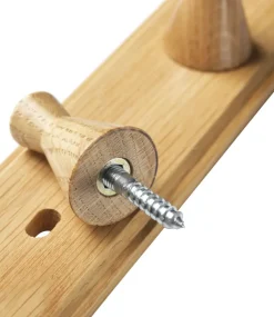 Listón de ganchos Q3 Allé 3 ganchos, Oak nature lacquered