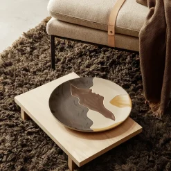 low table Mesa auxiliar Kona, Oak natural veneer