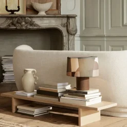 low table Mesa auxiliar Kona, Oak natural veneer