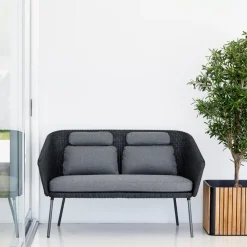 Maceta Combine, Teak, lava grey