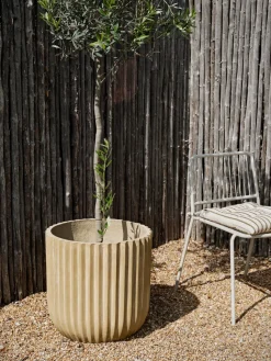 Maceta Fiber Ø50 cm, Antique beige