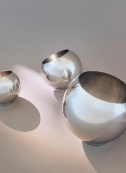 Maceta Globe Ø30 cm, Plata