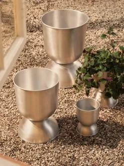 Maceta Hourglass extra small Ø21 cm, Aluminio